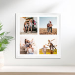 Create Your Own 4 Photo Collage Square Poster<br><div class="desc">Create your own custom photo collage poster featuring 4 of your favourite pictures.</div>