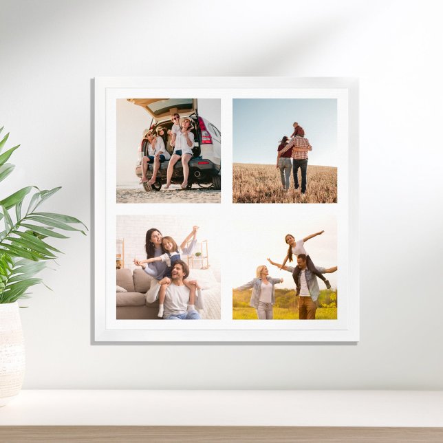 Create Your Own 4 Photo Collage Square Poster (Creator Uploaded)