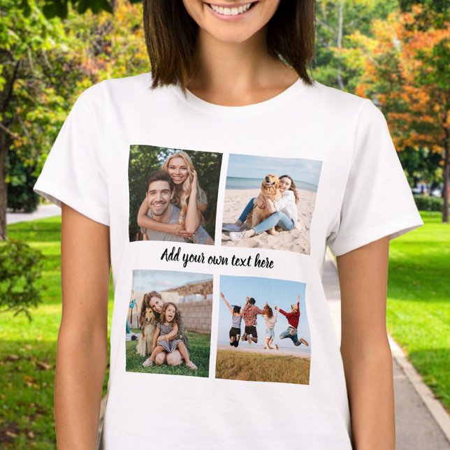 Create Your Own 4 Photo Collage T-Shirt (Creator Uploaded)