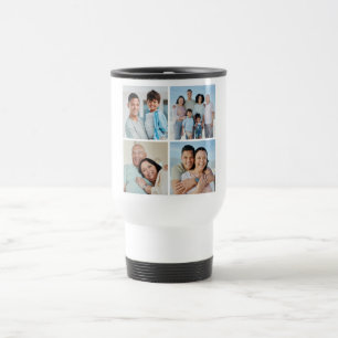Create Your Own 4 Photo Collage Travel Mug