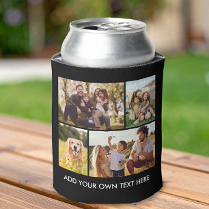 Create Your Own 4 Photo Collage With Text Can Cooler