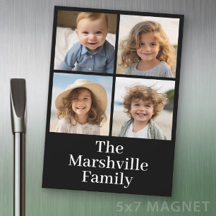 Create Your Own 4 Photo Collage with Text Magnet