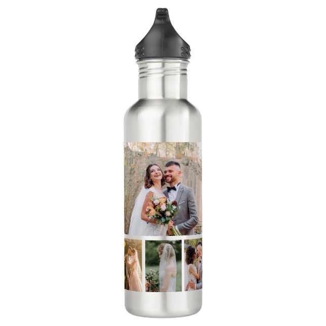 Create Your Own 4 Photo Wedding Collage 710 Ml Water Bottle (Right)