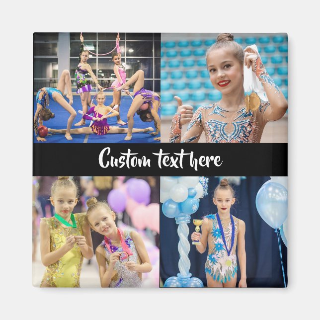 Create Your Own 4 Photos Collage Gymnastics  Magnet (Front)