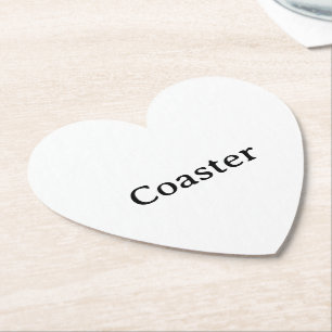Create Your Own 4" x 4" Heart Paper Coaster