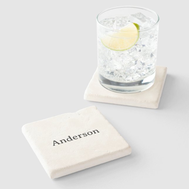 Create Your Own 4" x 4" Limestone Stone Coaster (Side)