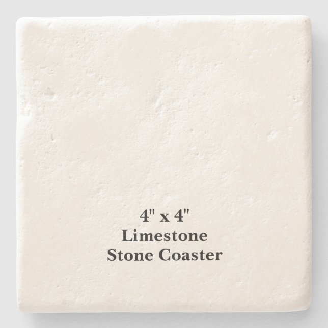 Create your own 4" x 4" Limestone Stone Coaster (Front)