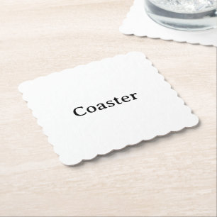 Create Your Own 4" x 4" Scalloped Square Paper Coaster