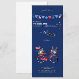 Create your own 4" x 9.25" 4th of July Invitation