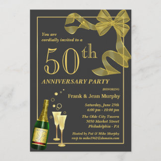 Create your own 50th ANNIVERSARY Party Invitations