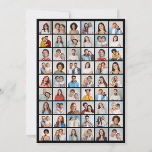 Create Your Own 54 Photo Collage Greeting Card