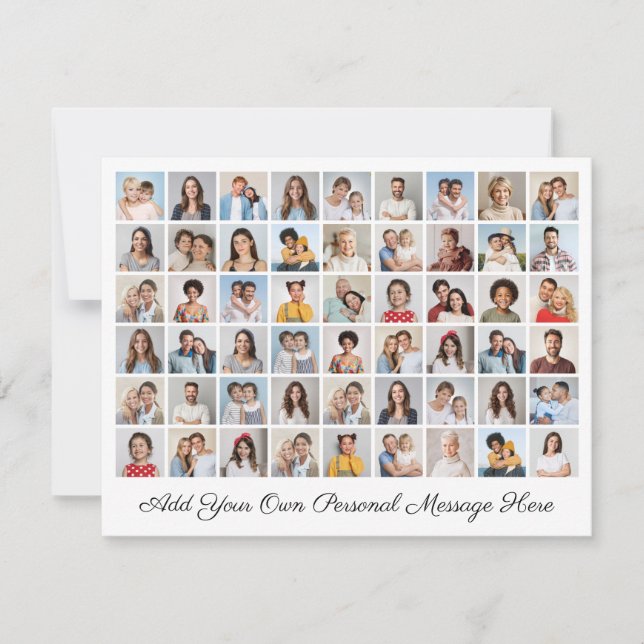Create Your Own 54 Photo Collage Holiday Card (Front)