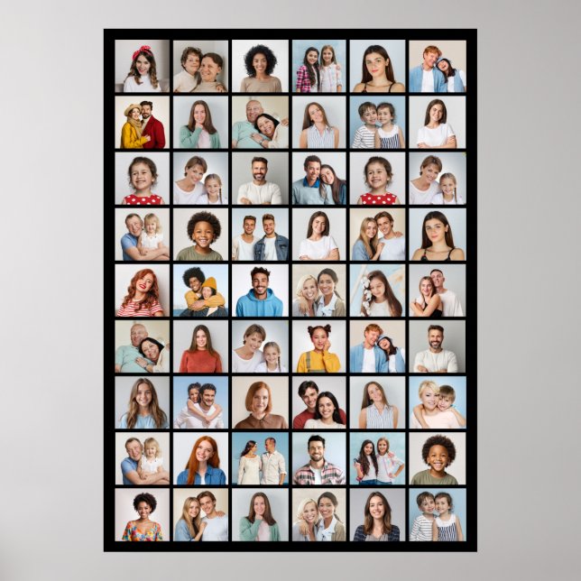 Create Your Own 54 Photo Collage Poster (Front)