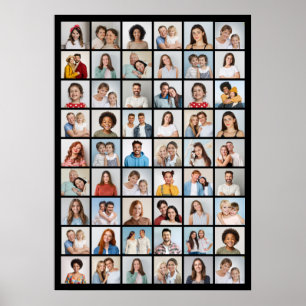Create Your Own 54 Photo Collage  Poster