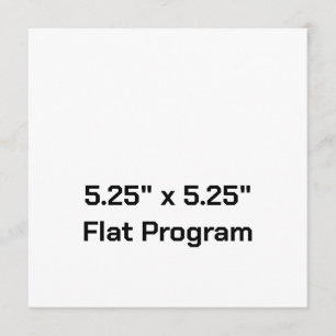Create Your Own 5.25" x 5.25" Flat Program Programme