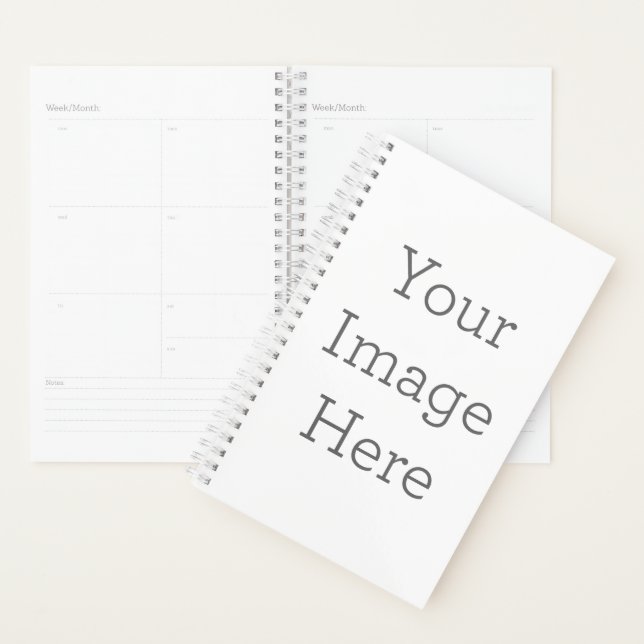 Small (14 cm x 21.6 cm), Soft Cover, White Spiral Planner (Display)