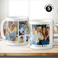 Create Your Own 5 Family Photo Collage White