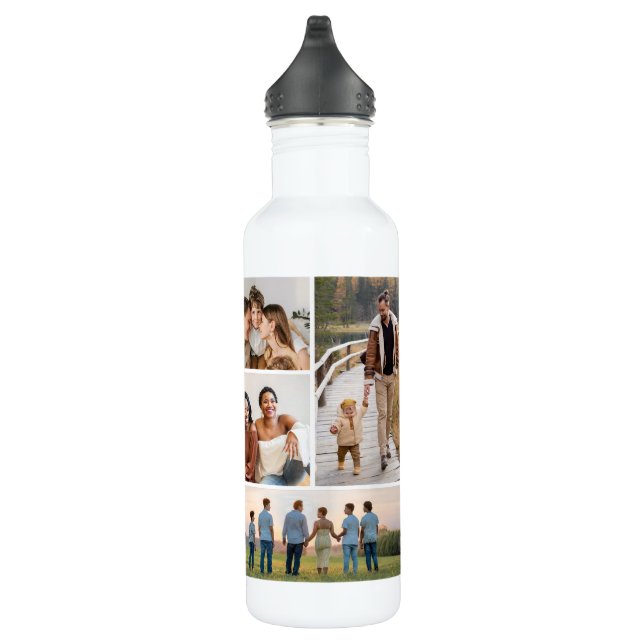 Create Your Own 5 Photo Collage 710 Ml Water Bottle (Right)