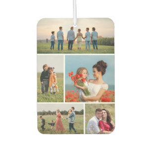 Create Your Own 5 Photo Collage Car Air Freshener