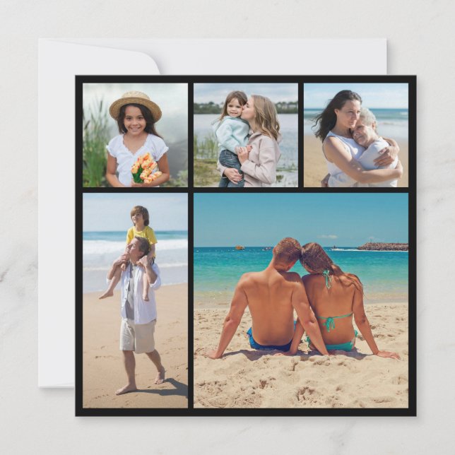 Create Your Own 5 Photo Collage Card (Front)