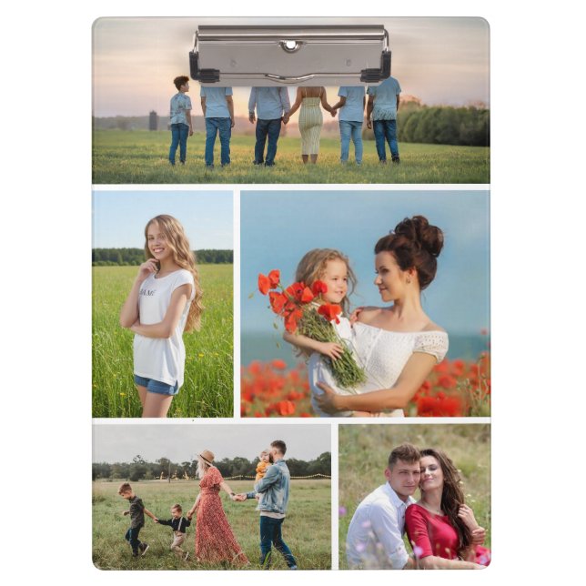 Create Your Own 5 Photo Collage Clipboard (Front)