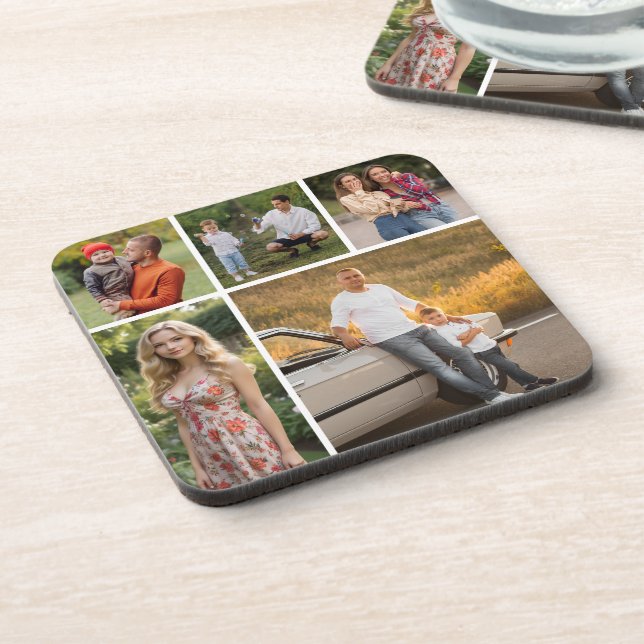 Create Your Own 5 Photo Collage Coaster (Left Side)