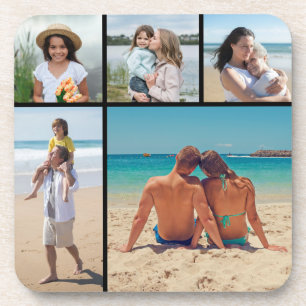 Create Your Own 5 Photo Collage Coaster