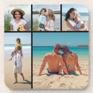 Create Your Own 5 Photo Collage Coaster