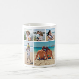 Create Your Own 5 Photo Collage Coffee Mug
