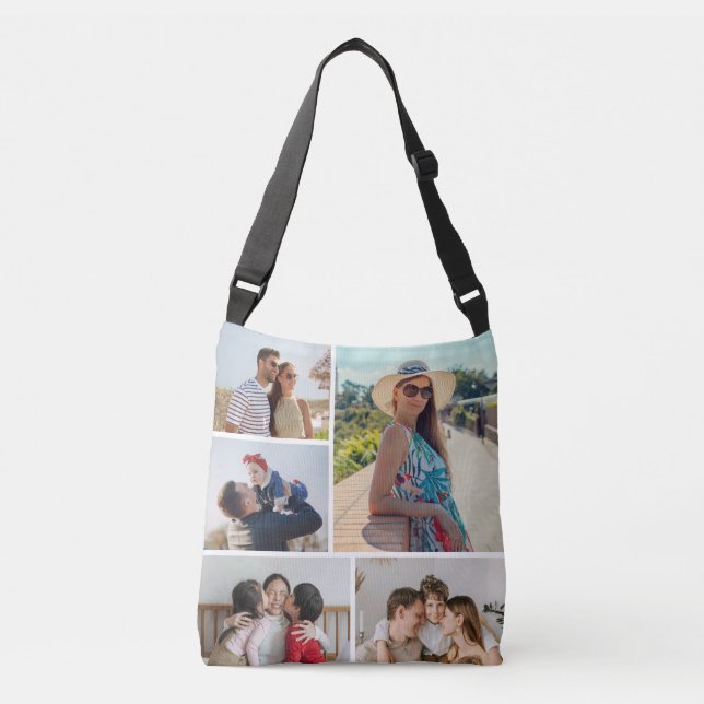 Create Your Own 5 Photo Collage Crossbody Bag (Front)