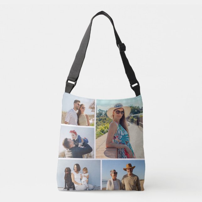 Create Your Own 5 Photo Collage Crossbody Bag (Front)