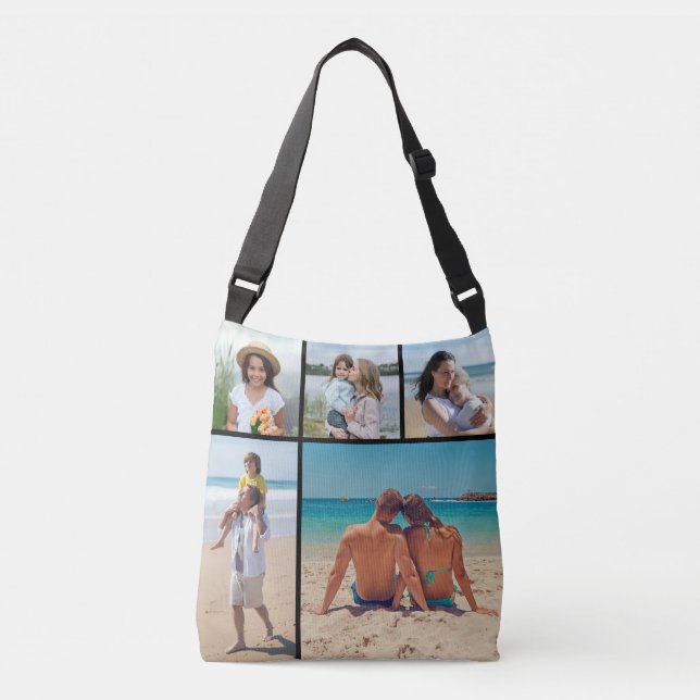 Create Your Own 5 Photo Collage Crossbody Bag (Front)