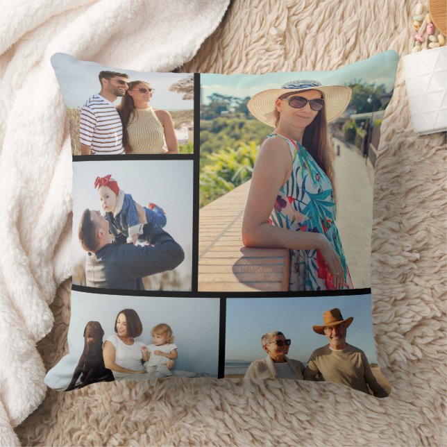Create Your Own 5 Photo Collage Cushion (Blanket)