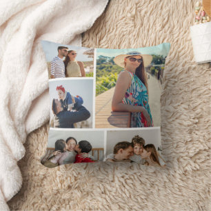 Create Your Own 5 Photo Collage Cushion