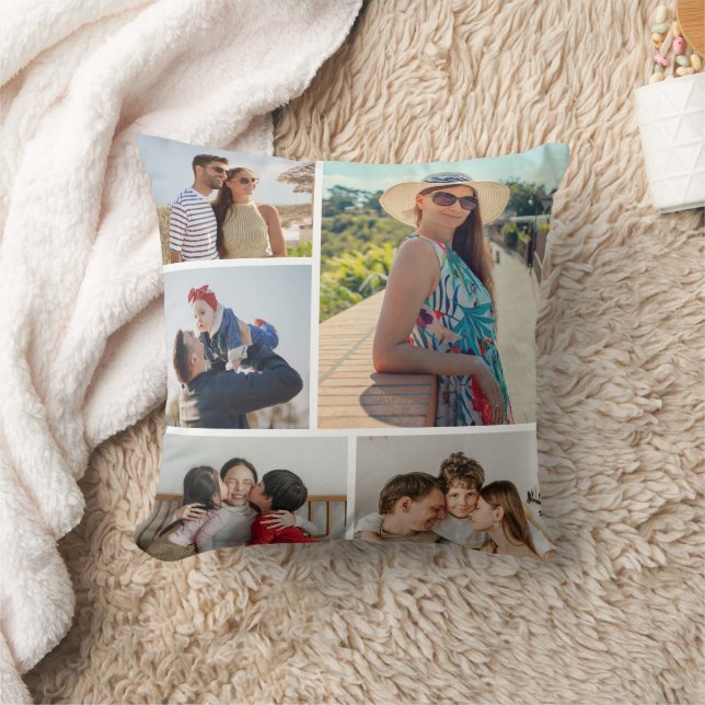 Create Your Own 5 Photo Collage Cushion (Blanket)