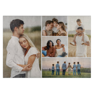 Create Your Own 5 Photo Collage Cutting Board