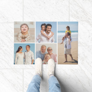 Create Your Own 5 Photo Collage Doormat