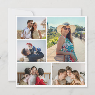 Create Your Own 5 Photo Collage Flat Card