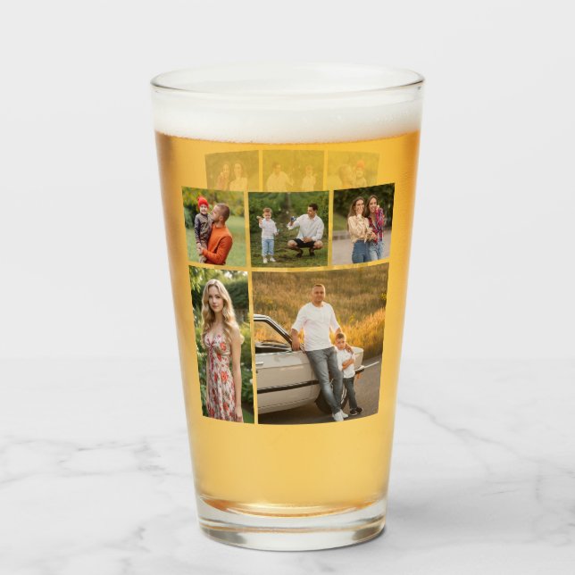Create Your Own 5 Photo Collage Glass (Front Filled)