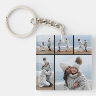 Create Your Own 5 Photo Collage Key Ring