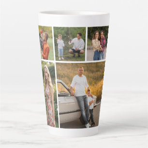 Create Your Own 5 Photo Collage Latte Mug