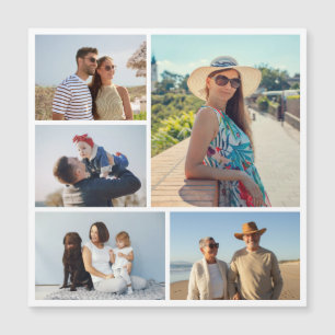 Create Your Own 5 Photo Collage Magnetic Card