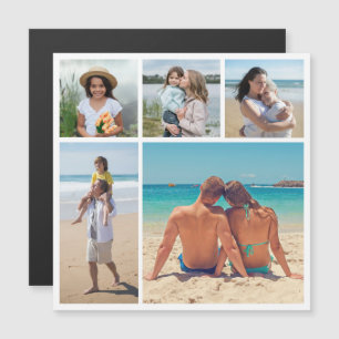 Create Your Own 5 Photo Collage Magnetic Card