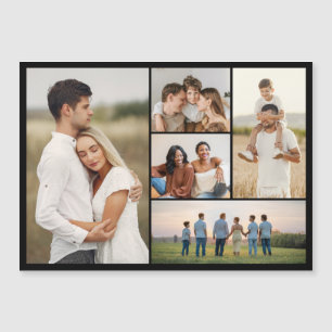 Create Your Own 5 Photo Collage Magnetic Card