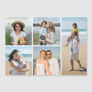 Create Your Own 5 Photo Collage Magnetic Card