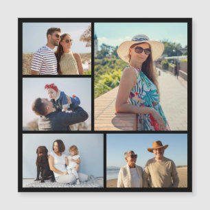 Create Your Own 5 Photo Collage Magnetic Card