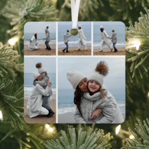 Create Your Own 5 Photo Collage Metal Tree Decoration