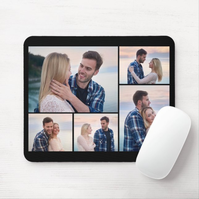 Create Your Own 5 Photo Collage Mouse Mat (With Mouse)