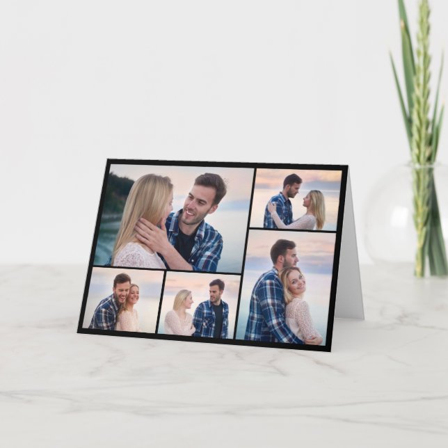 Create Your Own 5 Photo Collage Note Card (Front)