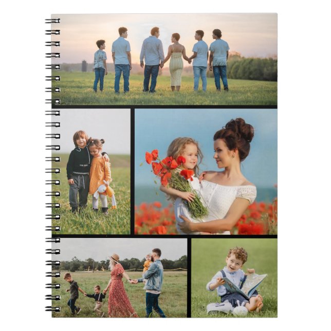 Create Your Own 5 Photo Collage Notebook (Front)